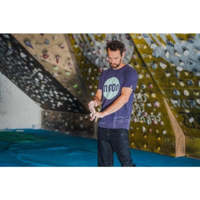 画像1: MOON Logo Climbing T-Shirt Heather Blue ムーン ロゴ クライミング Tシャツ ブルー 2023-24年モデル