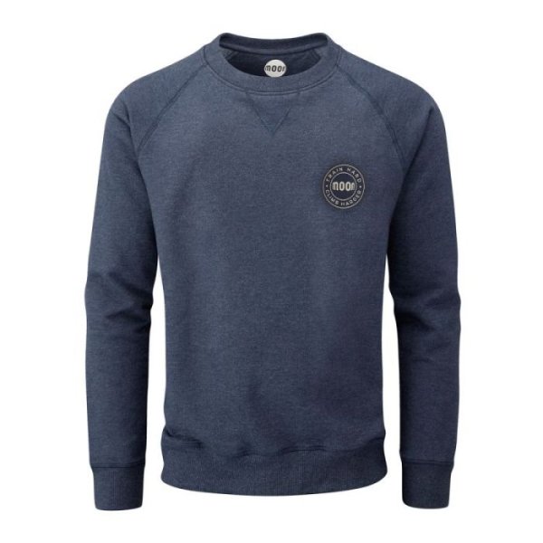 画像1: MOON Crew Neck Sweat Indigo Marl  ムーン クルーネック スウェット インディゴ ブルー (1)