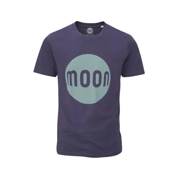 画像1: MOON Logo Climbing T-Shirt Indigo ムーン ロゴ クライミング Tシャツ インディゴ 2023-24年モデル (1)