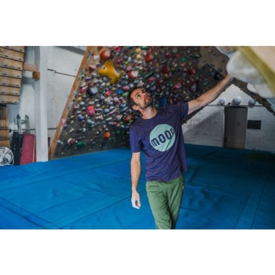 画像2: MOON Logo Climbing T-Shirt Indigo ムーン ロゴ クライミング Tシャツ インディゴ 2023-24年モデル